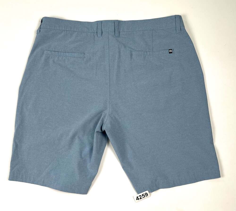 Travis Mathew Beck Blue Performance Stretch Golf Shorts Men's Size 38